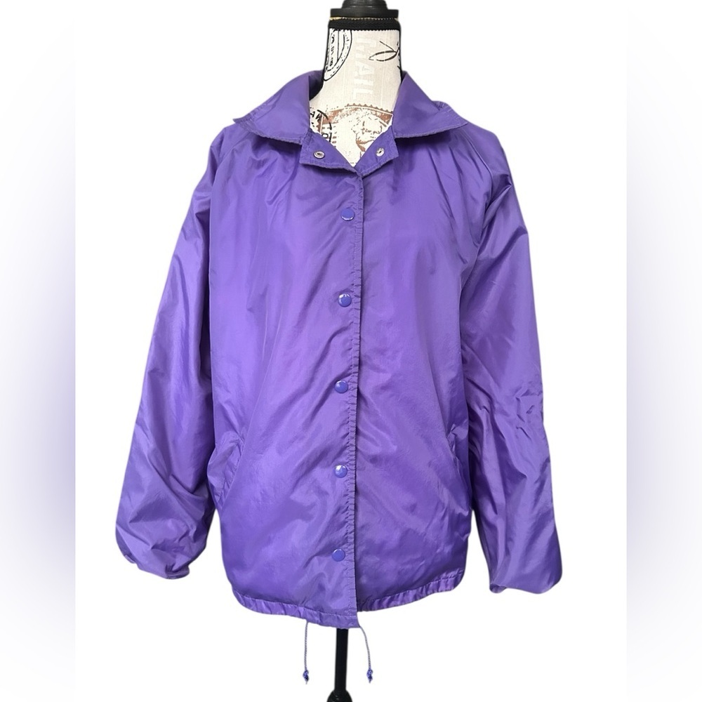 Vintage Apres Sport Snap up Nylon Jacket with Cotton lining size large